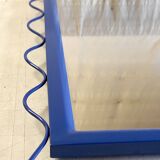 Mirror in blue metal - 1980s/90s