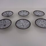 Ceramic bowls by Inge Böttger for BKW Keramik, 1960s, set of 6.