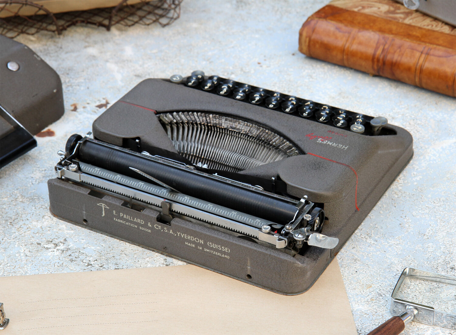 Hermes Baby Noir typewriter from the 1950s