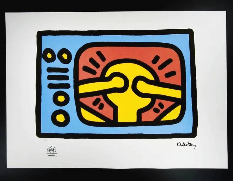 Keith Haring Lithograph Limited Edition, 1990s - Pencil Numbered