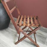 Small folding wooden chair