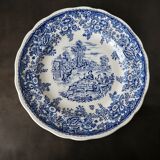 Set de 15 assiettes plates à motifs anglais Lunéville