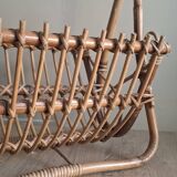 Rattan magazine rack