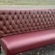 1930s bistro bench in faux leather