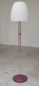 Chrome metal floor lamp opaline triplex Lidokov ex Czechoslovakia