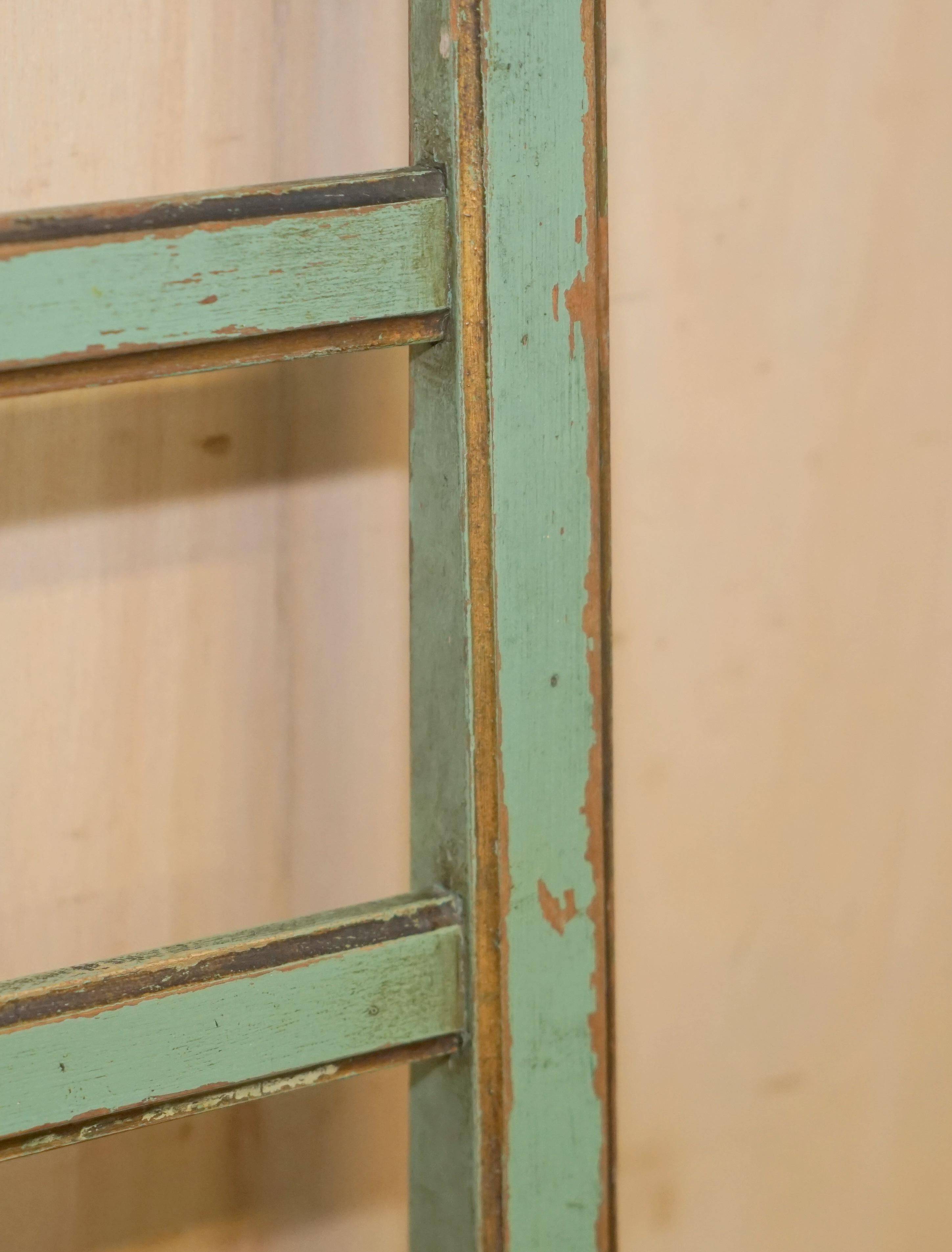 Pair of antique French chairs with original paint.