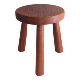 Tabouret tripode en bois France 1960