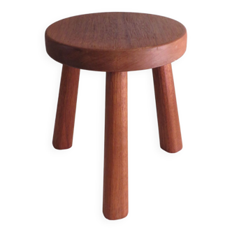 Tabouret tripode en bois France 1960