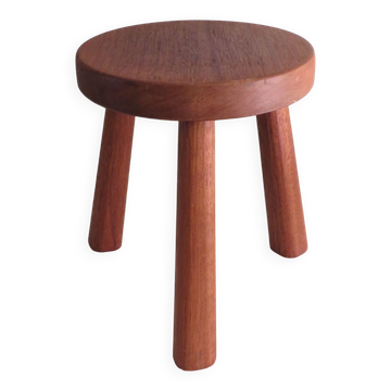 Tabouret tripode en bois France 1960