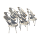 Series of 10 garden chairs made of steel garden patina
