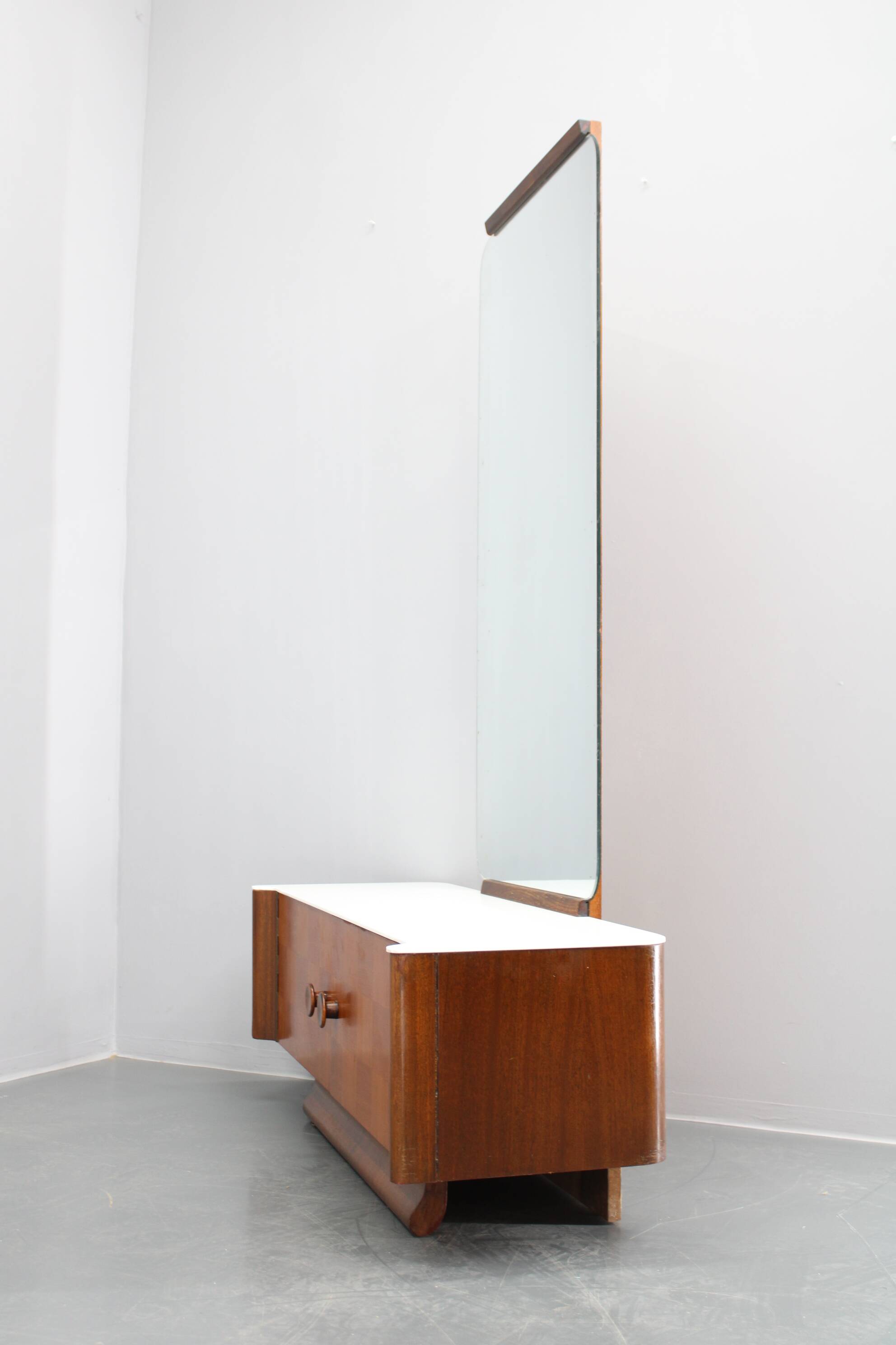 1940s Jindrich Halabala Mirror Cabinet ,Czechoslovakia