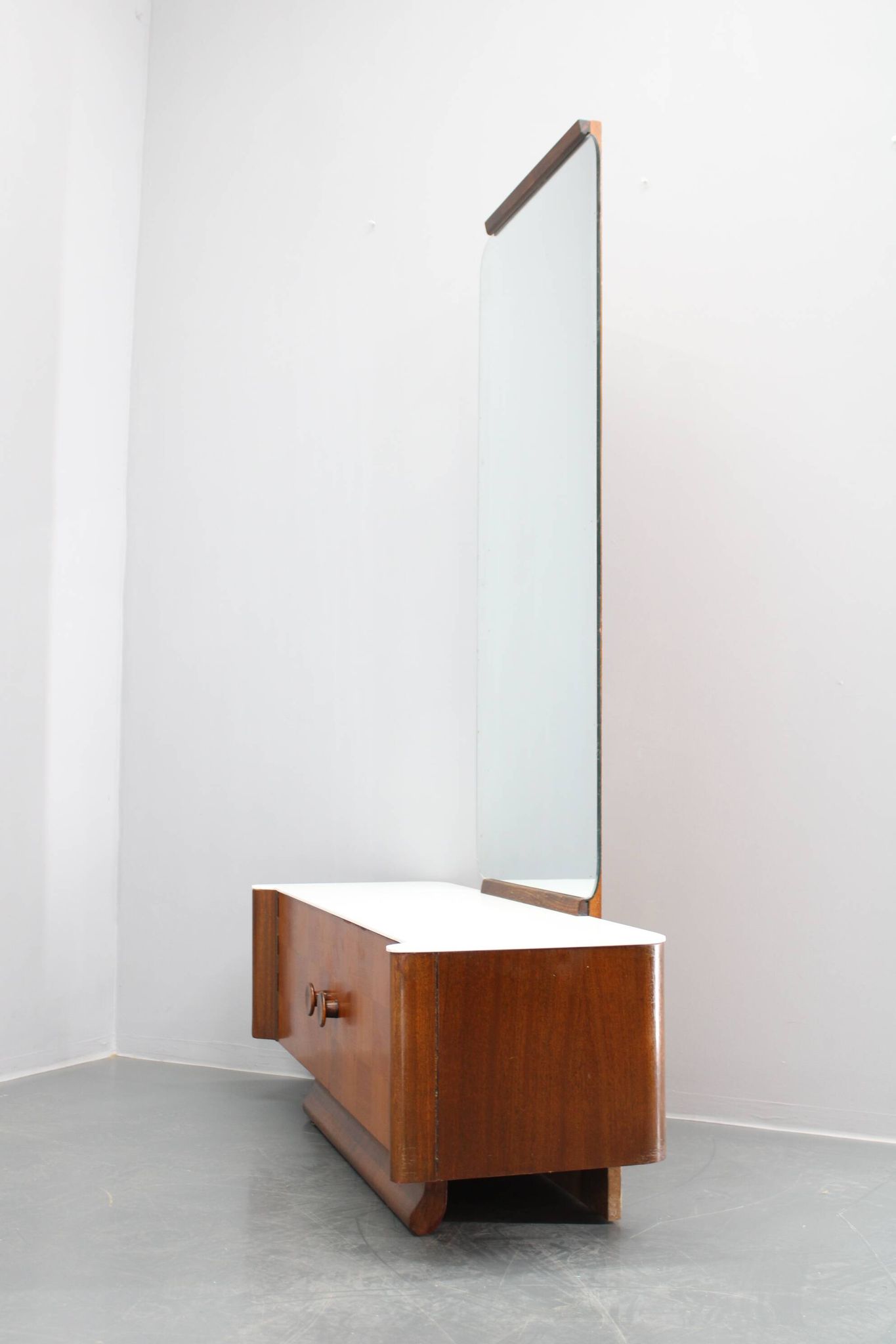 1940s Jindrich Halabala Mirror Cabinet ,Czechoslovakia