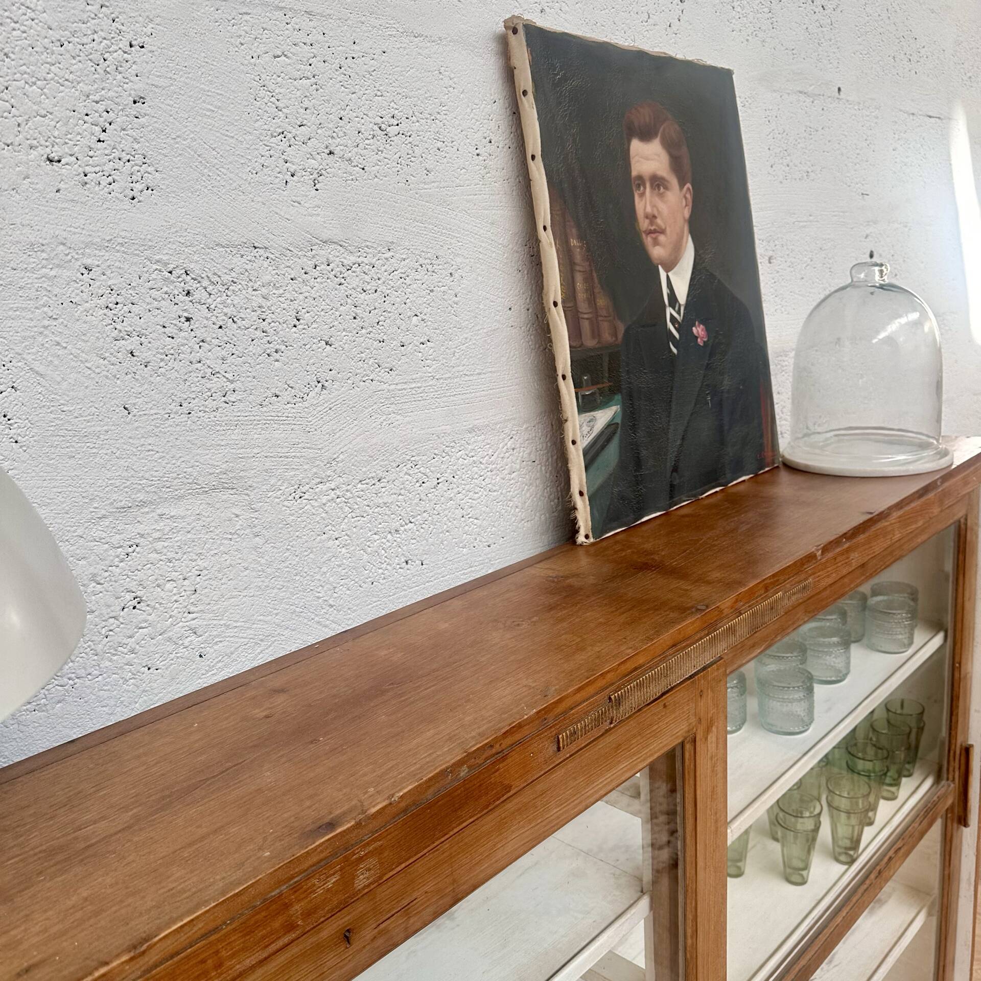 Large antique display cabinet