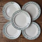 5 assiettes à dessert Terre de fer