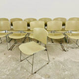 Set of 12 Max Stacker stackable chairs, 1970