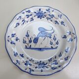 Ceramic plate, bird decoration