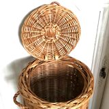 Vintage wicker basket 73cm