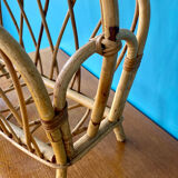 Porte-revue rotin bambou vintage