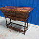 French Louis XV sideboard in carved walnut petrin dough box from provence