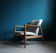 Vintage Armchair from Mid Century designed by Edmund Homa, Restored
