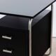 1960s desk in Bauhaus style, black lacquered