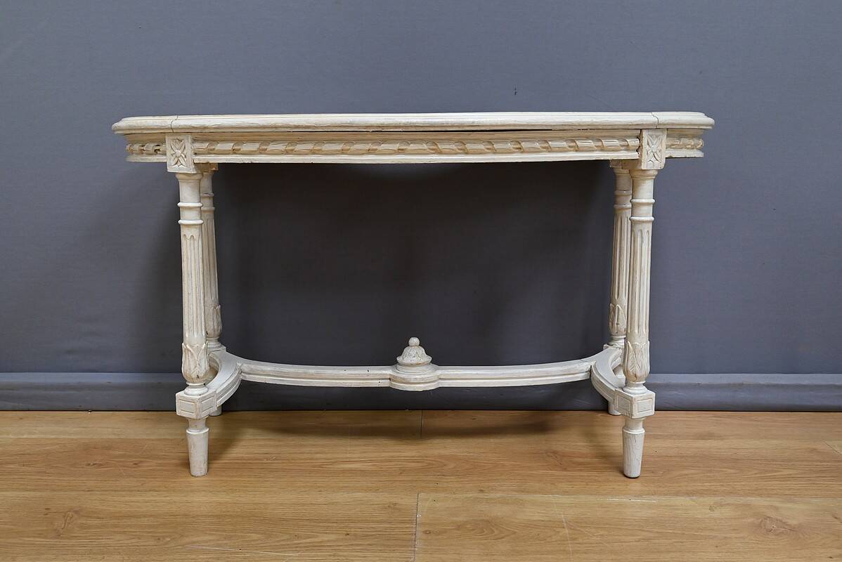 Painted wooden piano bench, Louis XVI style – Late 19th century