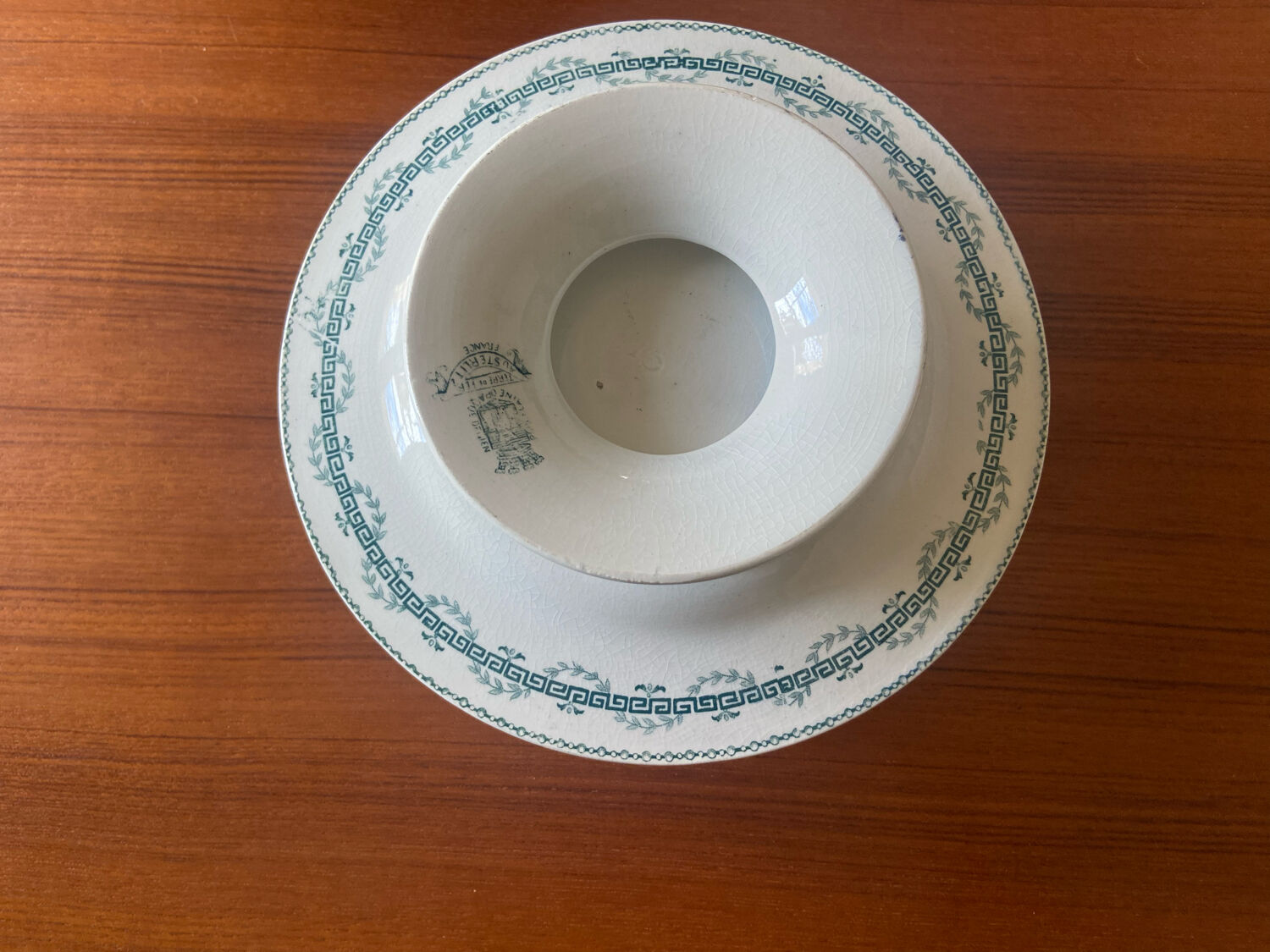 Pair of vintage Iron Earth serving dishes