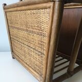 Porte revue en rotin des années 60