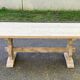 Renovated monastery dining table in ash, 180cm.