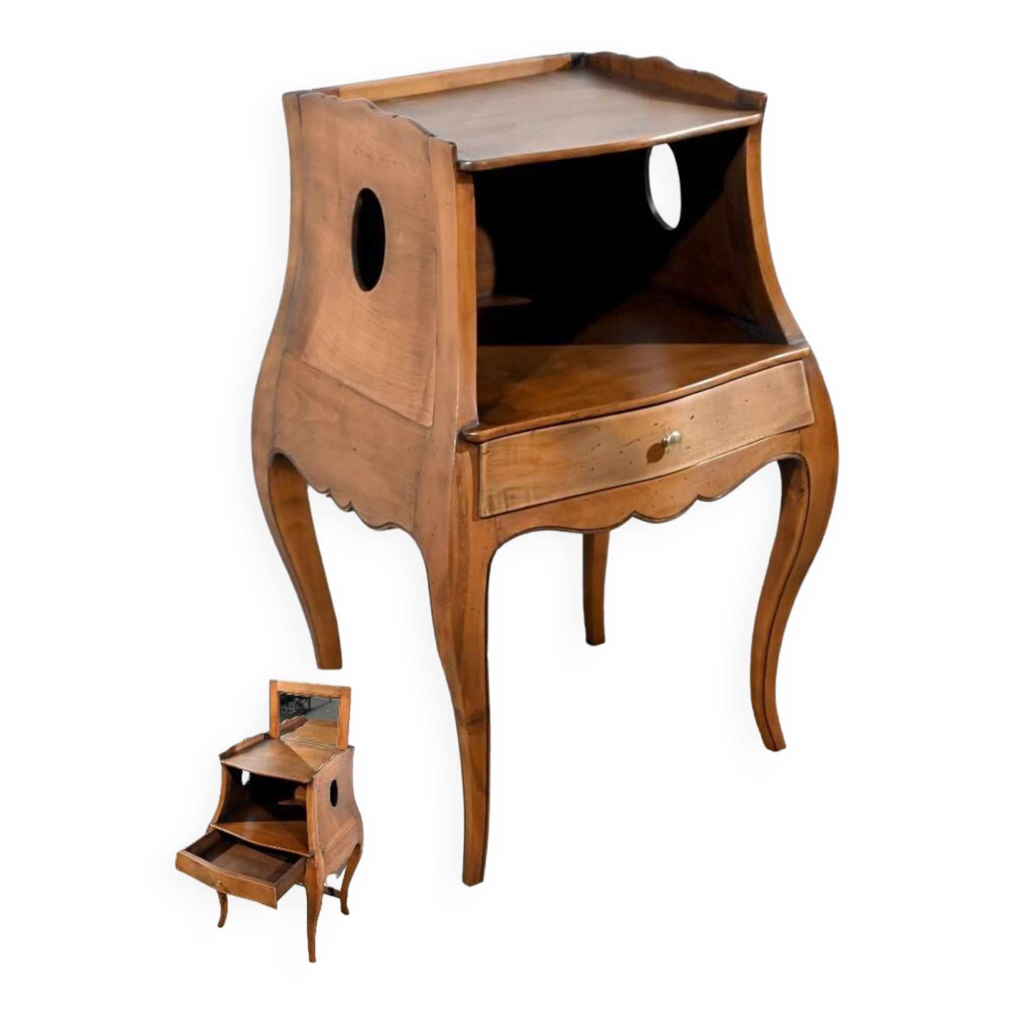 Red Cherry Snack Table, Louis XV style – 1st Part 20th