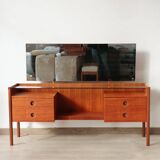 Wrighton Teak Dressing Table - Vintage 1960s - Hexagonal Base