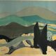 Roger muhl, grasse landscape. original lithograph signed in pencil
