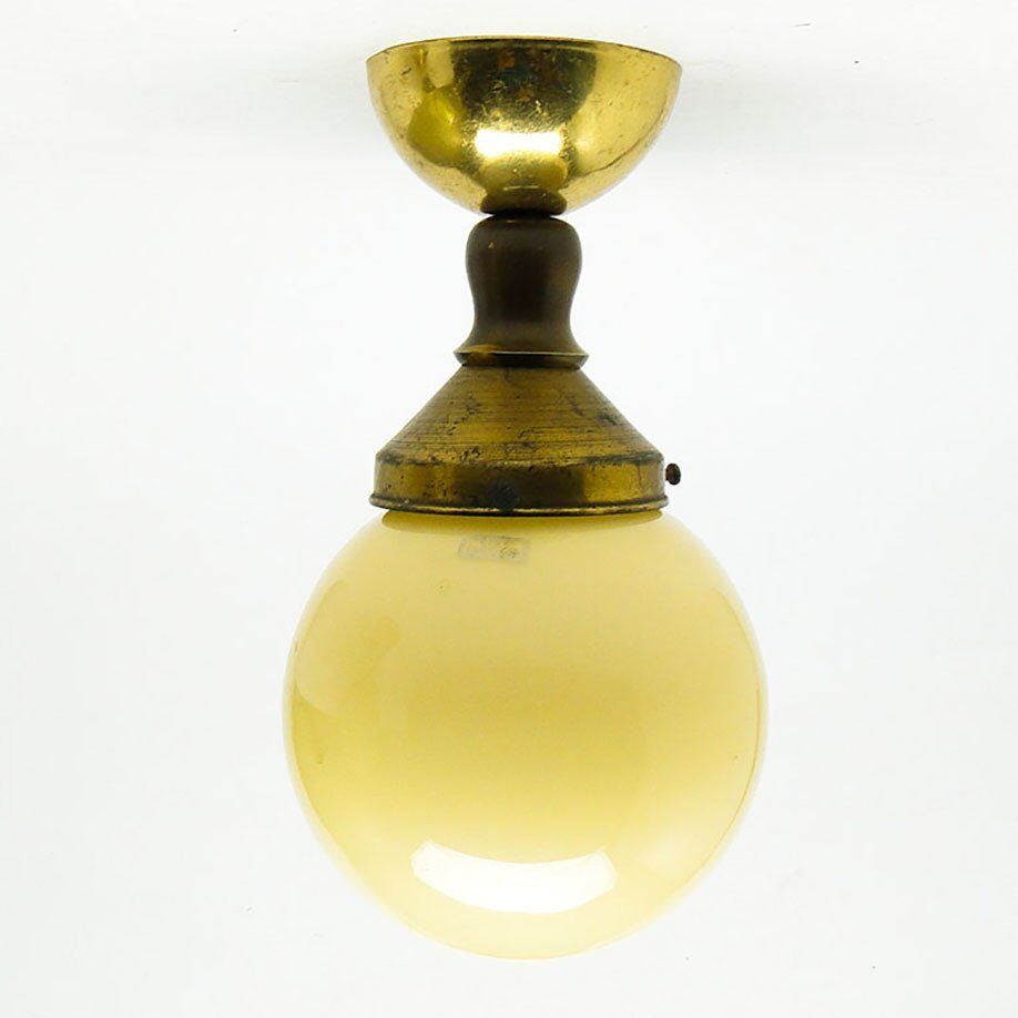 Art Deco ceiling lamp from Huta Zawiercie, Poland, 1930s