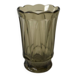 Small smoked glass vase from the 70s