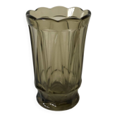 Small smoked glass vase from the 70s