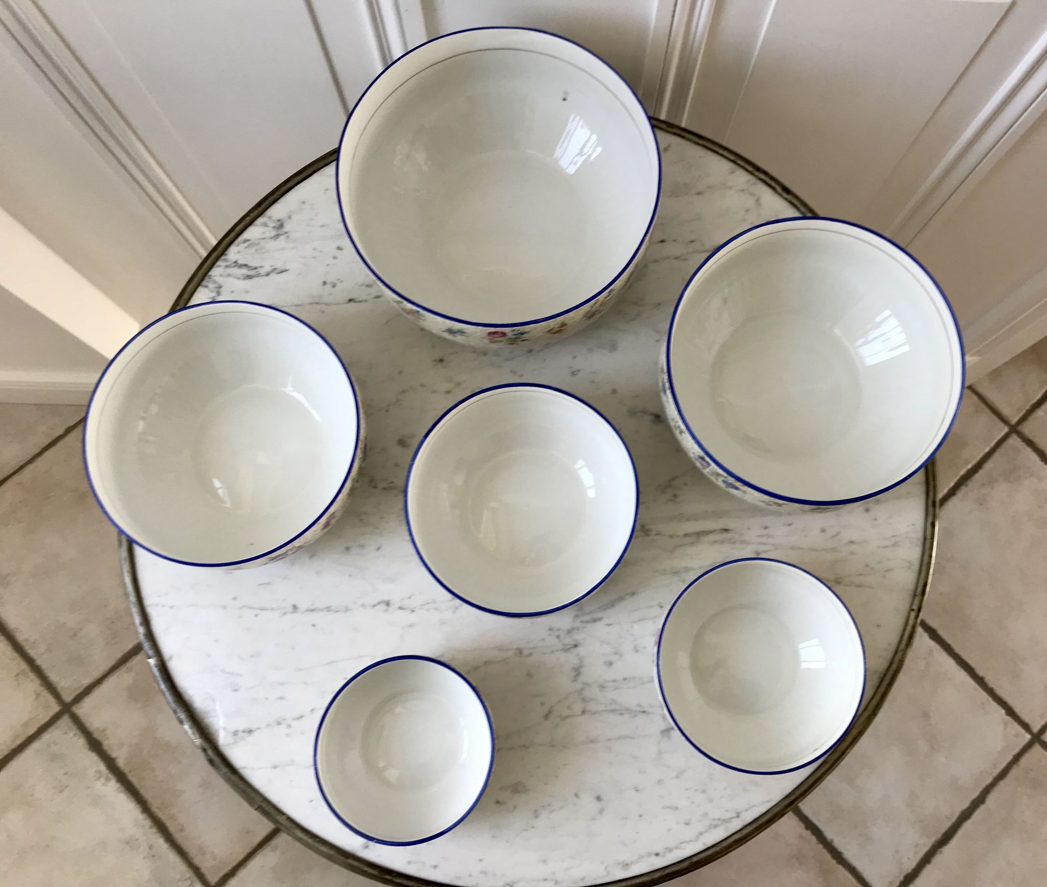 Salad bowls trundle porcelain limoges 50s
