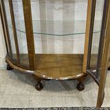 English Art Deco walnut showcase
