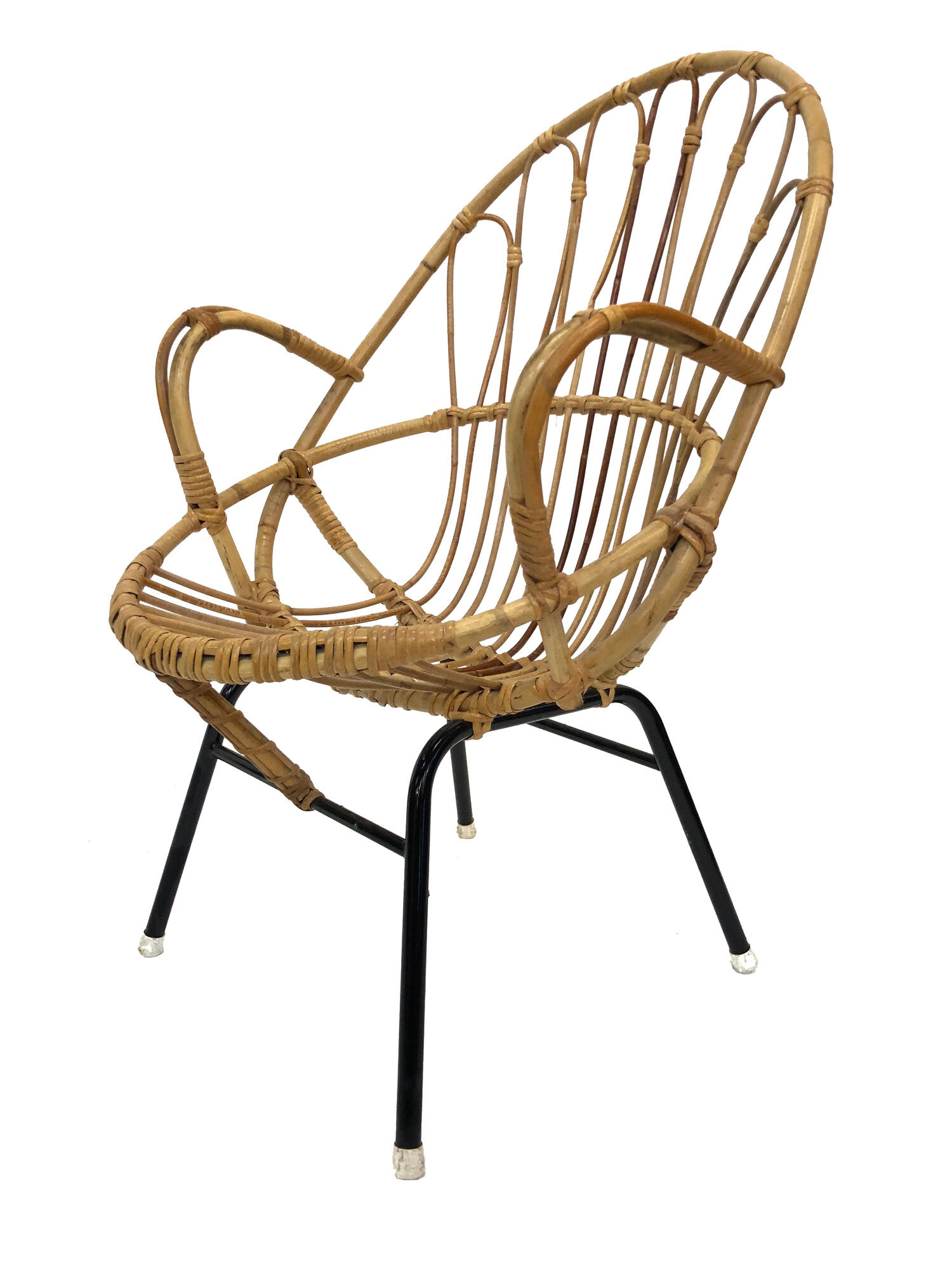 Vintage Dirk van Sliedregt for Rohe Noordwolde Rotan chair