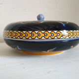 Gien blue earthenware candy box