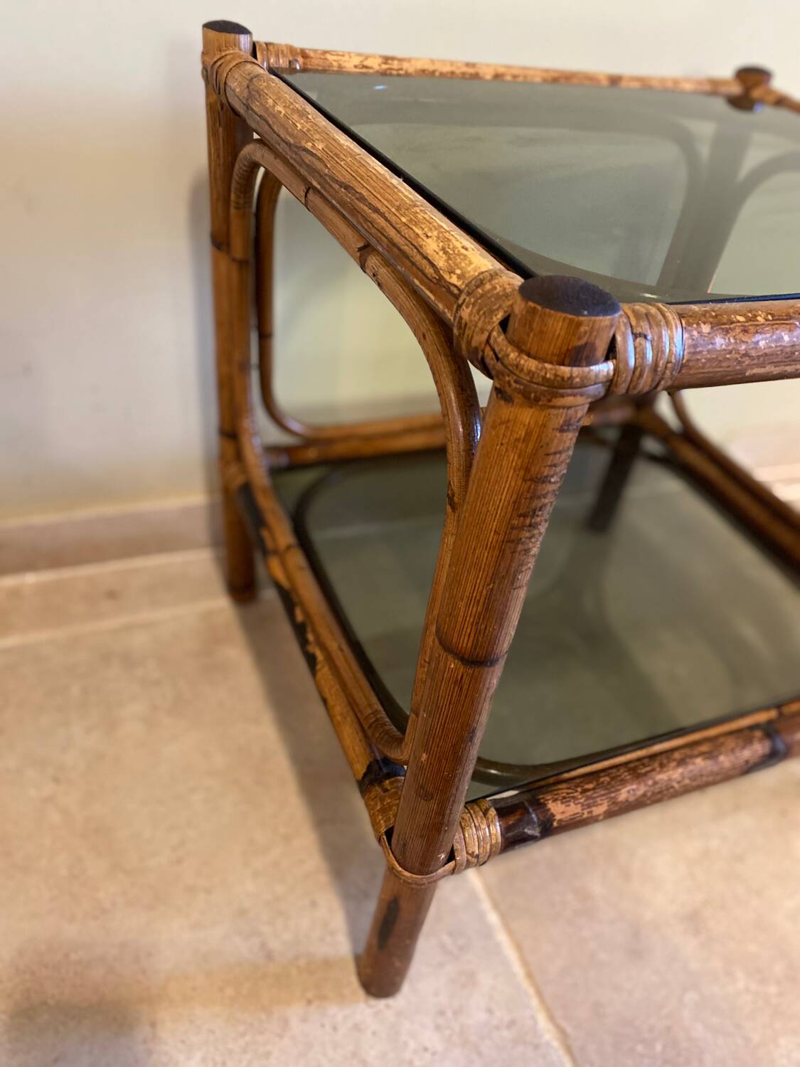 Rattan coffee table