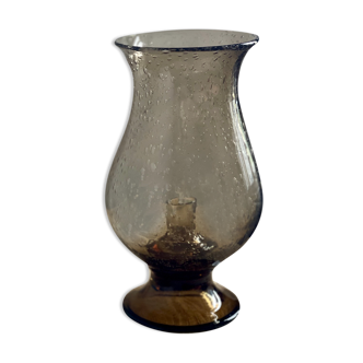 Bubbled glass candle holder 1970