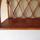 Étagère murale vintage bambou rotin et bois