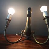 Pair d swans solid brass wall light