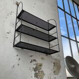Black metal string shelf