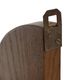 Vintage wooden wall shelve rack bookshelf in oak wood minimalist
