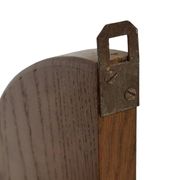Vintage wooden wall shelve rack bookshelf in oak wood minimalist