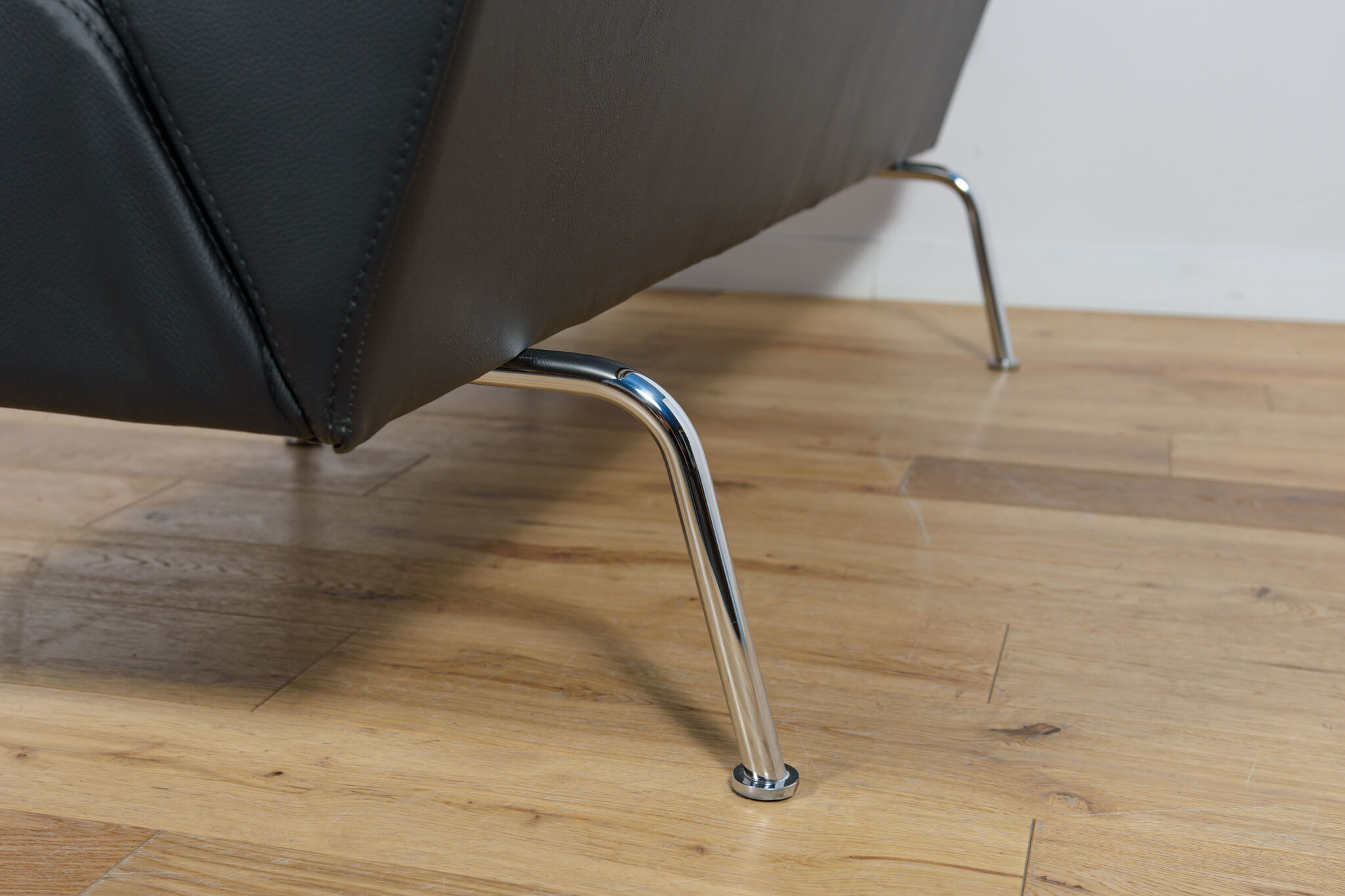 Swedish Leather Sofa and Armchair by Gunilla Allard for Lammhults, 1990s, Set of 2