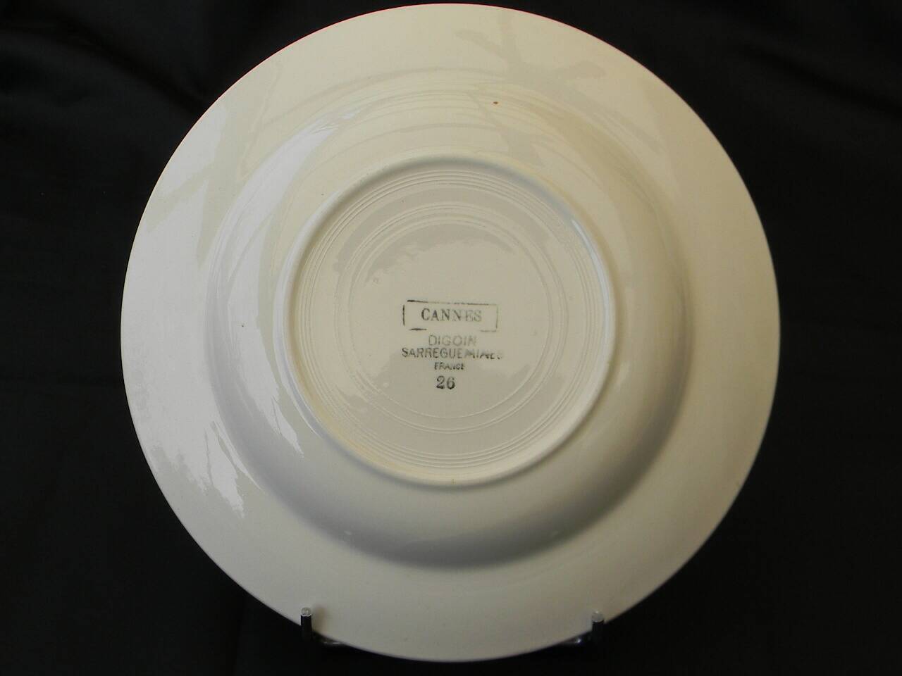 6 deep plates in earthenware digoin sarreguemines. model cannes.