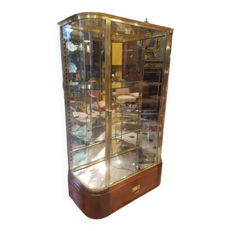 Display case in brass from the Art-deco period