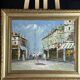 Ecole de Paris XXème - Huile sur carton - Les grands boulevards